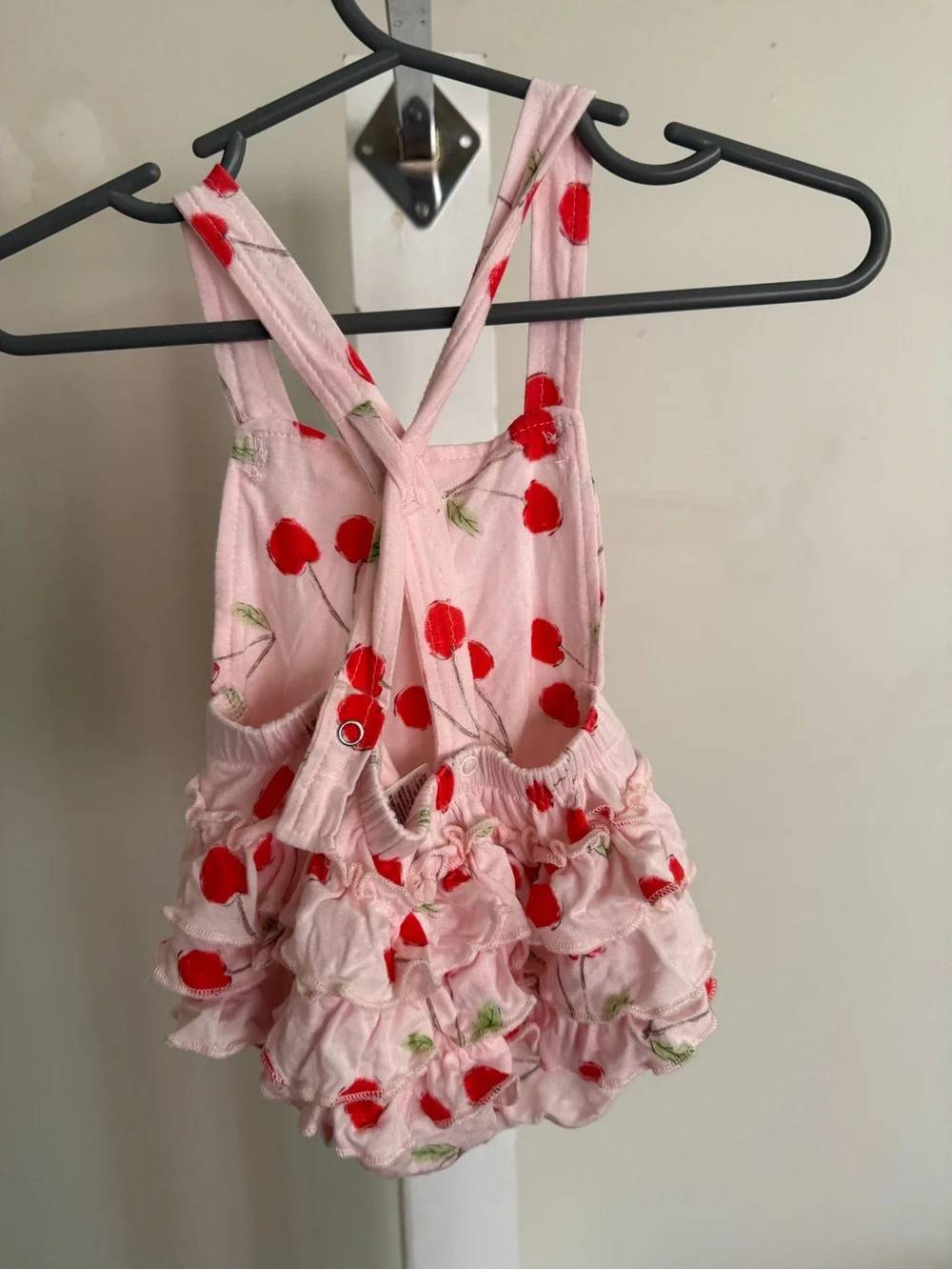 Mulberry Bamboo Cherry Ruffle Butt Romper